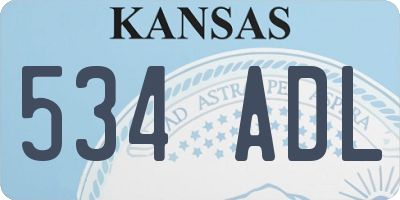 KS license plate 534ADL