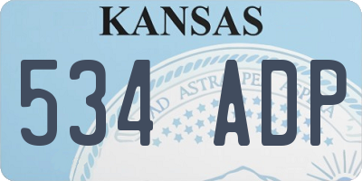 KS license plate 534ADP