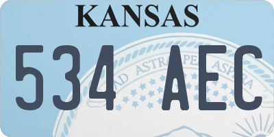 KS license plate 534AEC