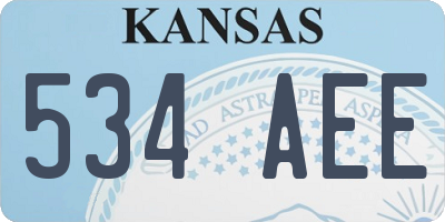 KS license plate 534AEE