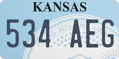 KS license plate 534AEG