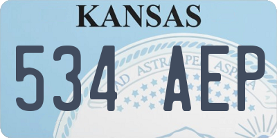 KS license plate 534AEP