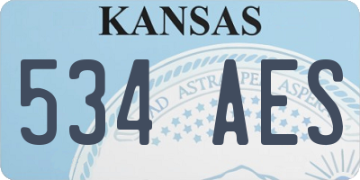 KS license plate 534AES