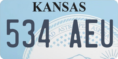 KS license plate 534AEU