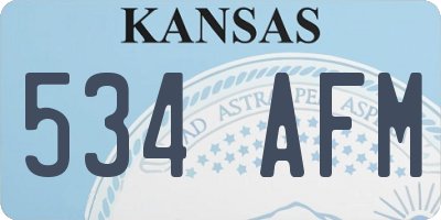 KS license plate 534AFM