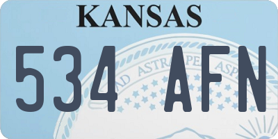 KS license plate 534AFN