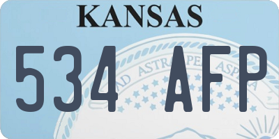 KS license plate 534AFP