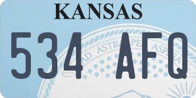 KS license plate 534AFQ