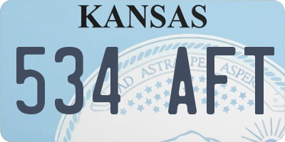 KS license plate 534AFT