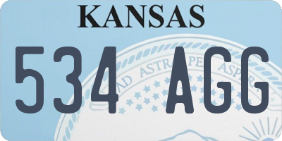 KS license plate 534AGG
