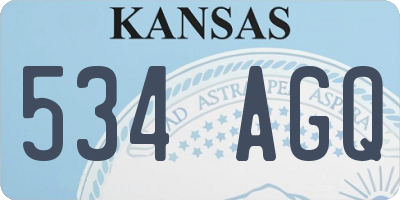 KS license plate 534AGQ
