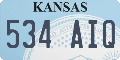 KS license plate 534AIQ