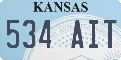 KS license plate 534AIT
