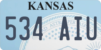 KS license plate 534AIU