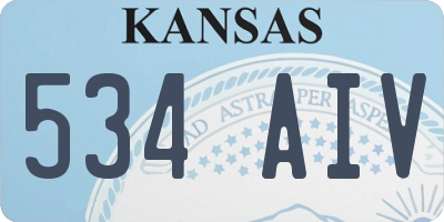 KS license plate 534AIV