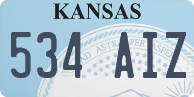 KS license plate 534AIZ