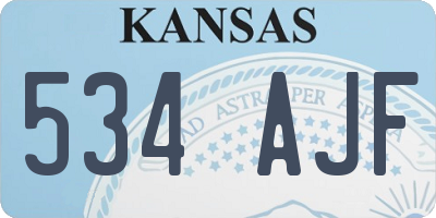 KS license plate 534AJF