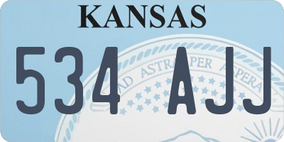 KS license plate 534AJJ
