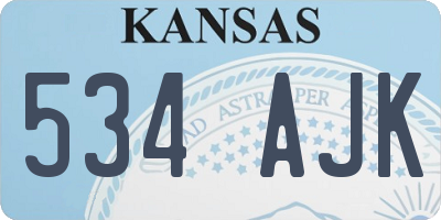 KS license plate 534AJK