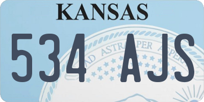 KS license plate 534AJS