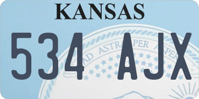 KS license plate 534AJX