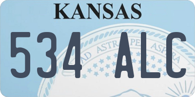 KS license plate 534ALC