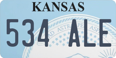 KS license plate 534ALE