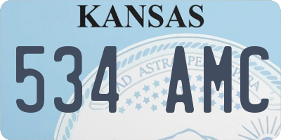 KS license plate 534AMC