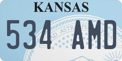 KS license plate 534AMD
