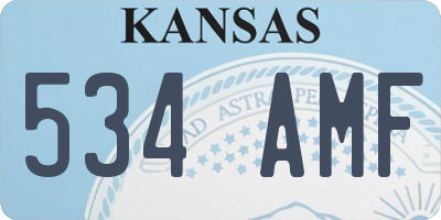 KS license plate 534AMF