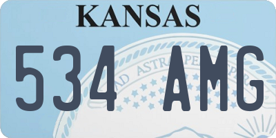 KS license plate 534AMG