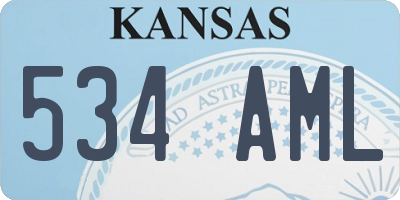 KS license plate 534AML