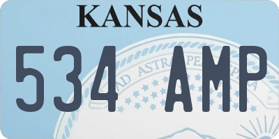 KS license plate 534AMP