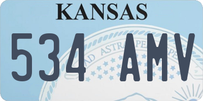 KS license plate 534AMV