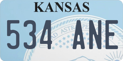 KS license plate 534ANE