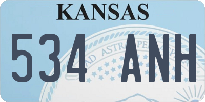 KS license plate 534ANH