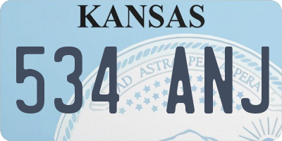 KS license plate 534ANJ