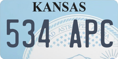 KS license plate 534APC