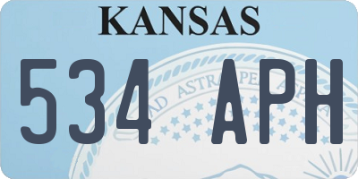 KS license plate 534APH