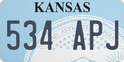 KS license plate 534APJ
