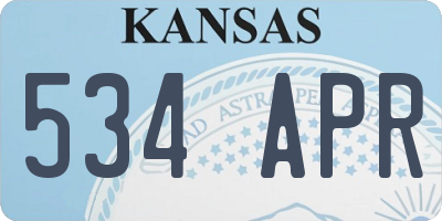 KS license plate 534APR