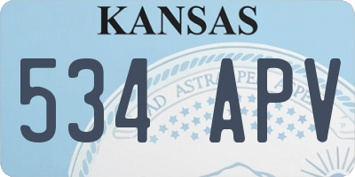 KS license plate 534APV