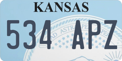 KS license plate 534APZ