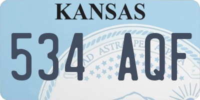 KS license plate 534AQF