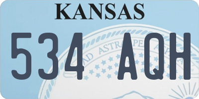 KS license plate 534AQH