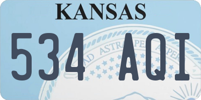 KS license plate 534AQI
