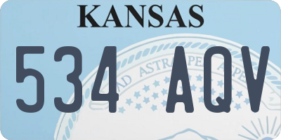 KS license plate 534AQV