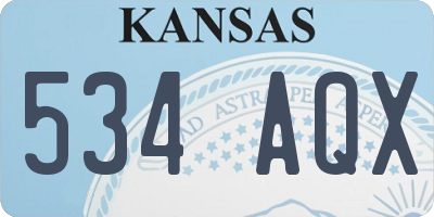 KS license plate 534AQX
