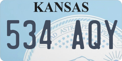 KS license plate 534AQY