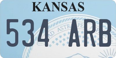 KS license plate 534ARB